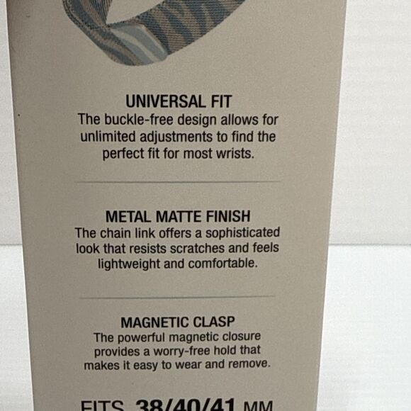 Merkury Innovations Metallic Watchband for Apple Watch Series 1-8, 38/40/41 MM - Picture 5 of 9